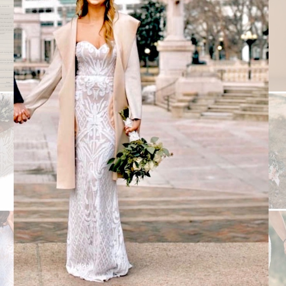 Olivia White Sequin Dress